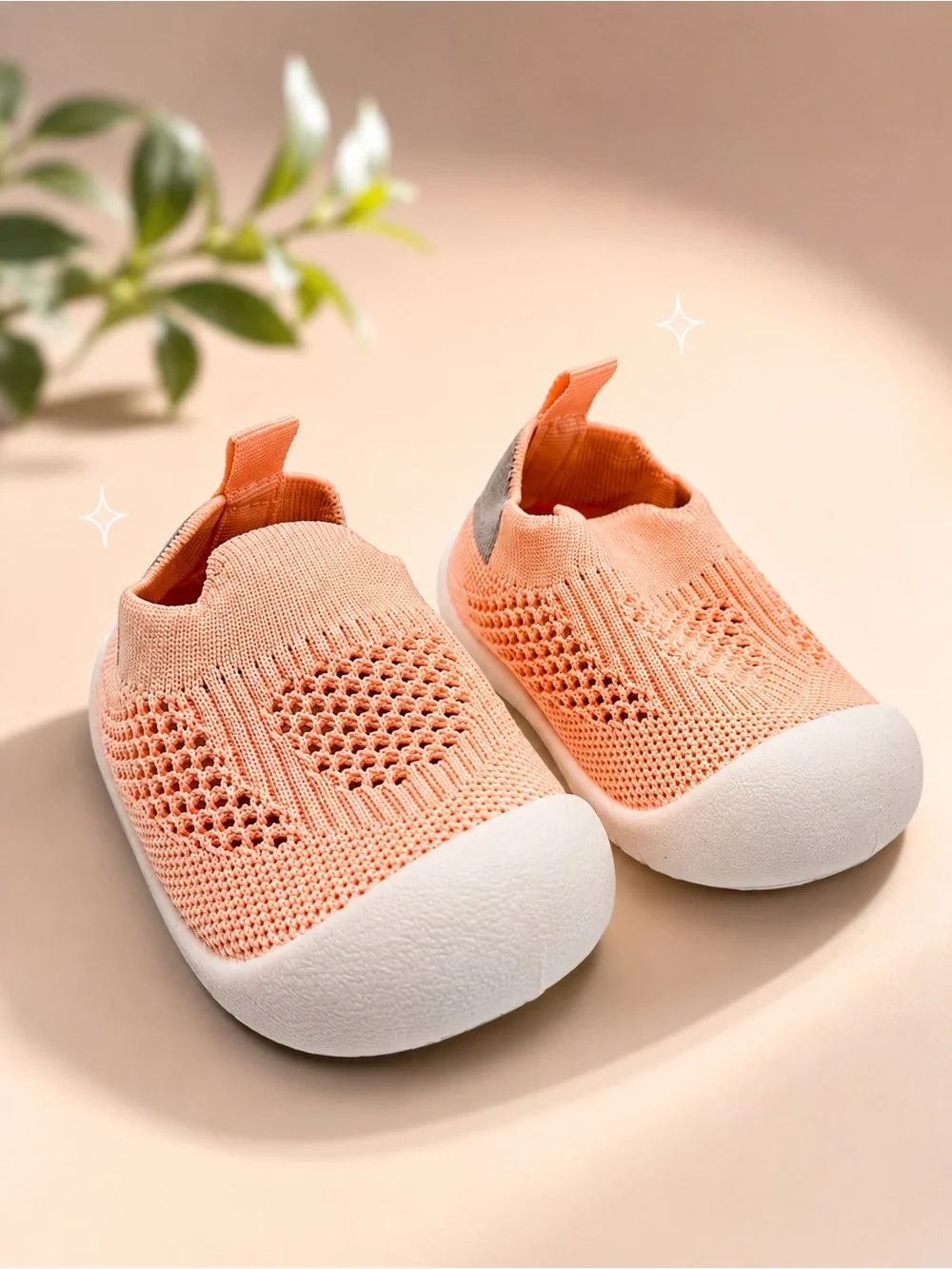 Pink Knit Toddler Slip-On Shoes Approx Size 5.5–6